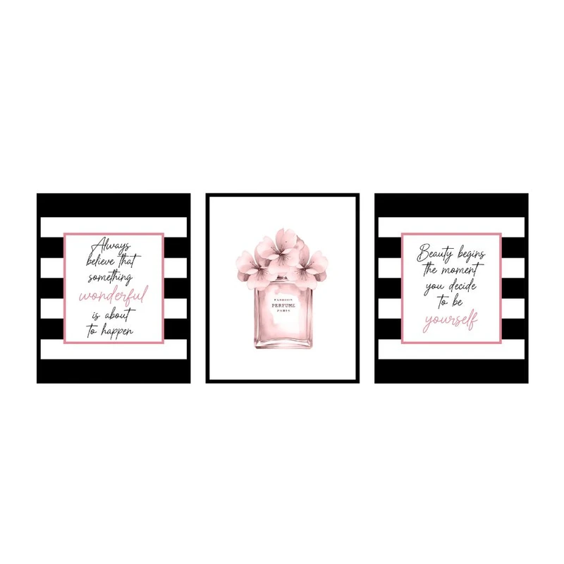 پوستر مدل چاپ زیبایی از اینجا آغاز می‌شود 2 مجموعه 3 عددی