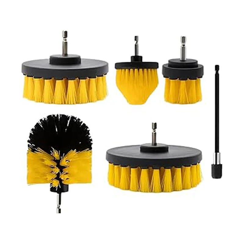 فرچه سر دریلی مدل Brush Head مجموعه 6 عددی فرچه سر دریلی مدل Brush Head مجموعه 6 عددی