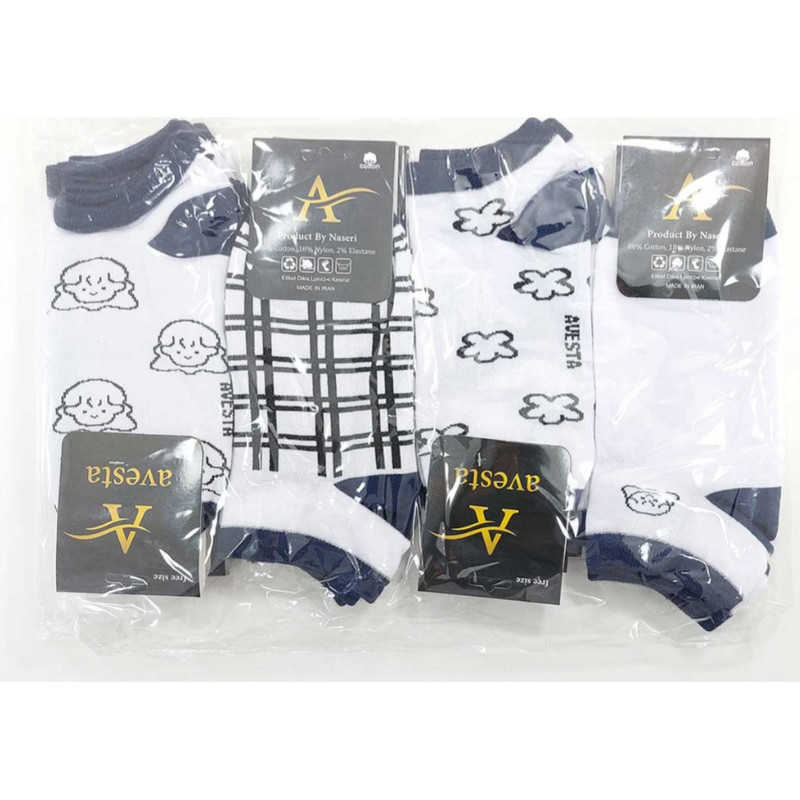 جوراب ساق کوتاه مدل 49488 مجموعه چهار عددی