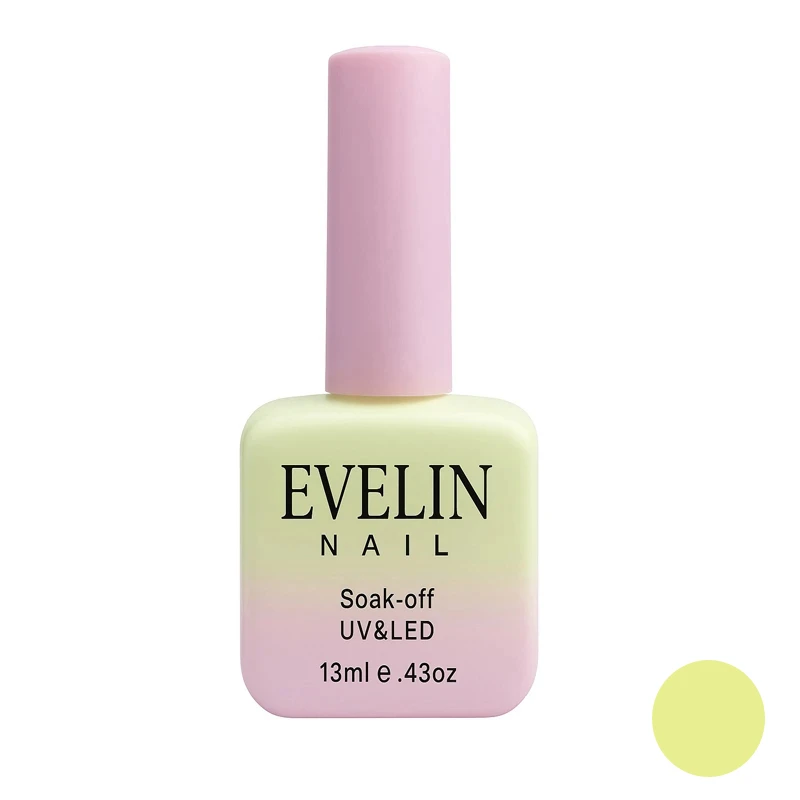 لاک ژل براق ناخن اولاین مدل 13M شماره 60 رنگ کرم زرد