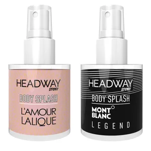 بادی اسپلش هدوی استوری مدل مون بلان لجند و لالیک لامور حجم 90 میلی‌ لیتر مجموعه دو عددی