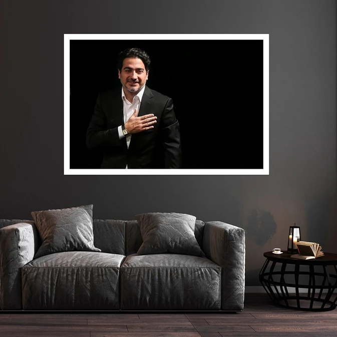 تابلو بکلیت طرح خواننده همایون شجریان مدل قاب شاسی W-s9829