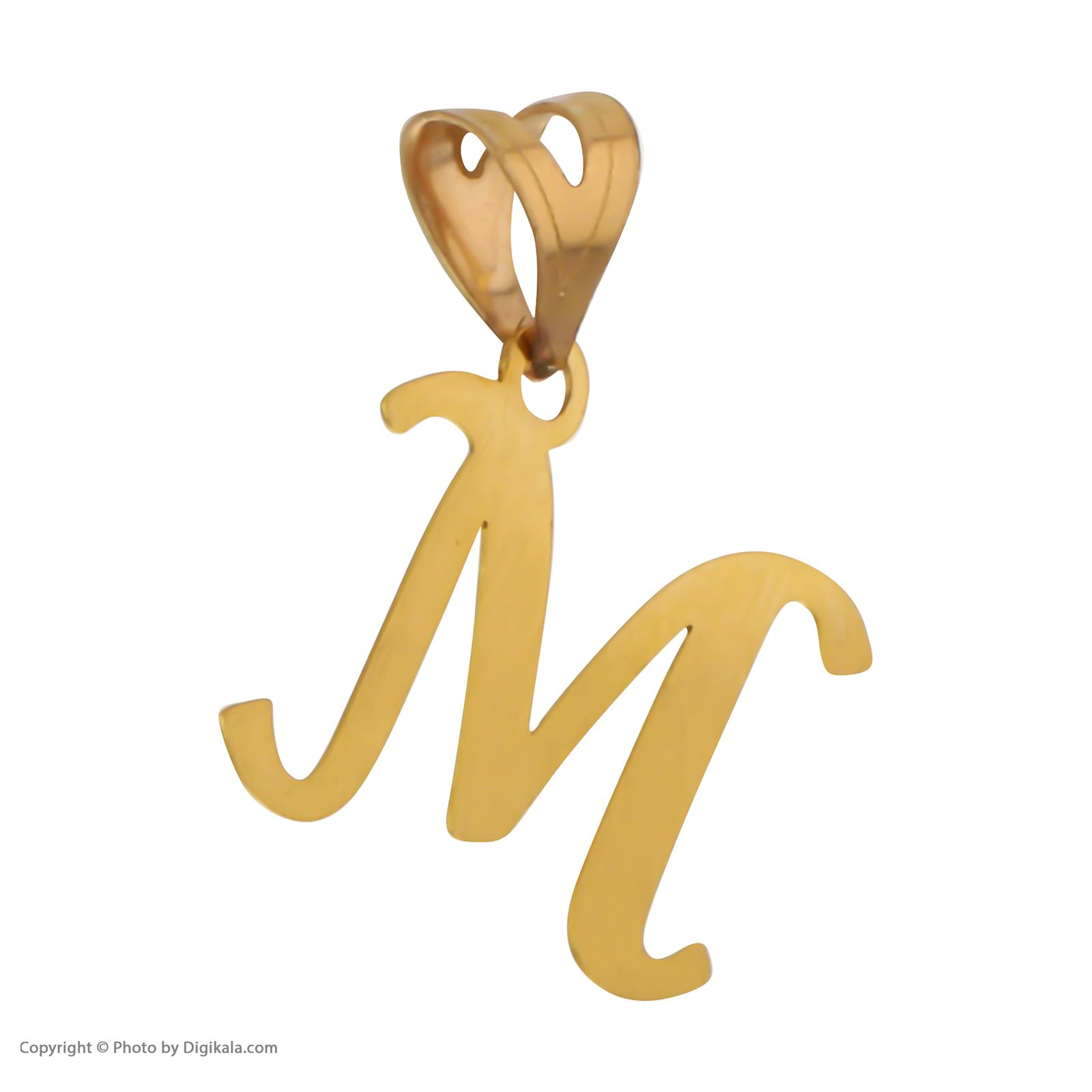 آویز گردنبند طلا 18 عیار زنانه مایا ماهک مدل MM1647 طرح حرف لاتین M -  - 3