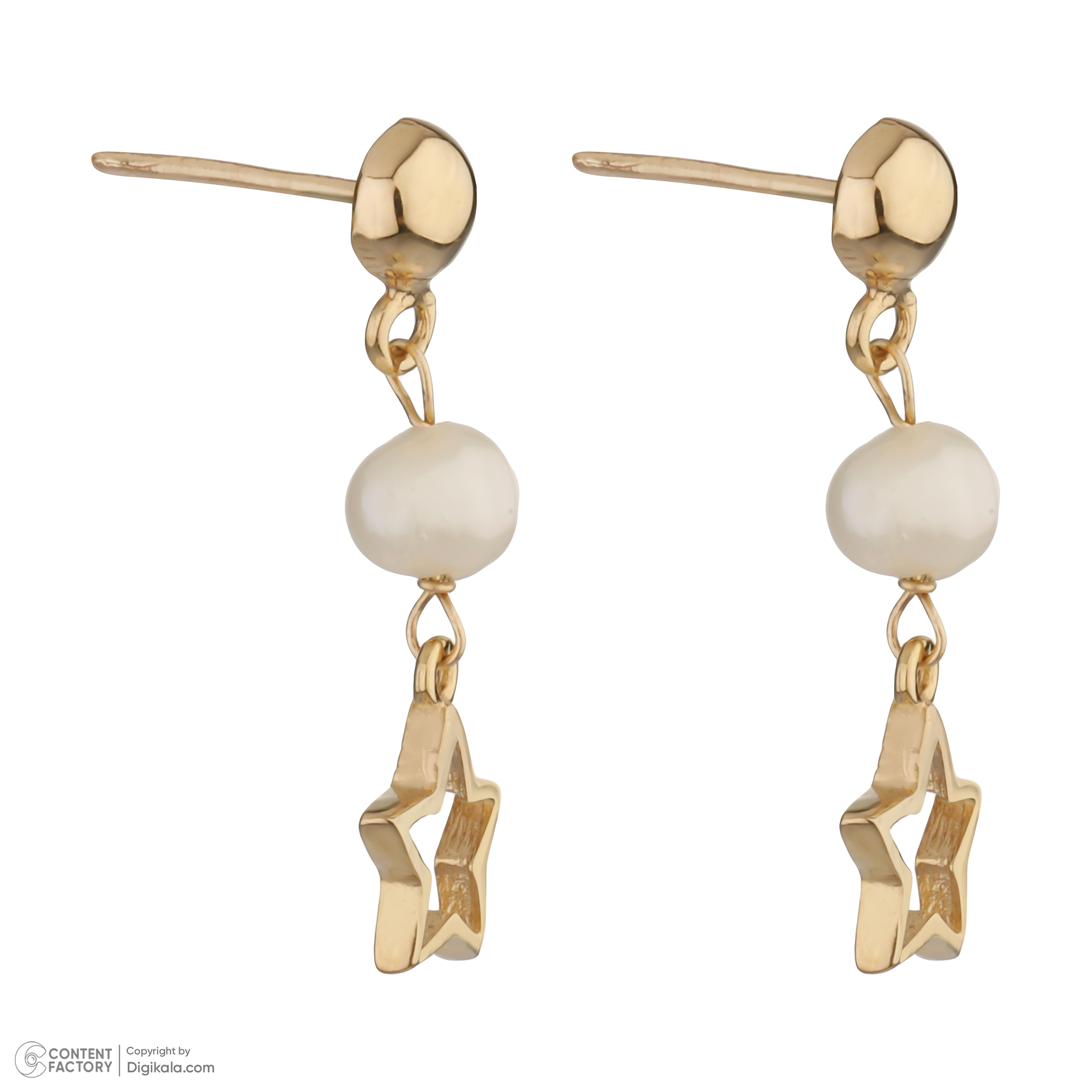 گوشواره طلا 18 عیار زنانه پرسته مدل WE621