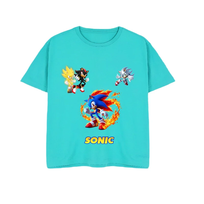 تی‌شرت آستین کوتاه یقه گرد بچگانه مدل سونیک کد 22