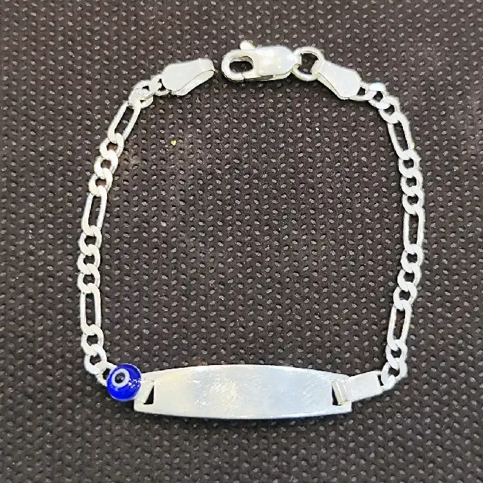 دستبند نقره مدل چشم نظر کد 32