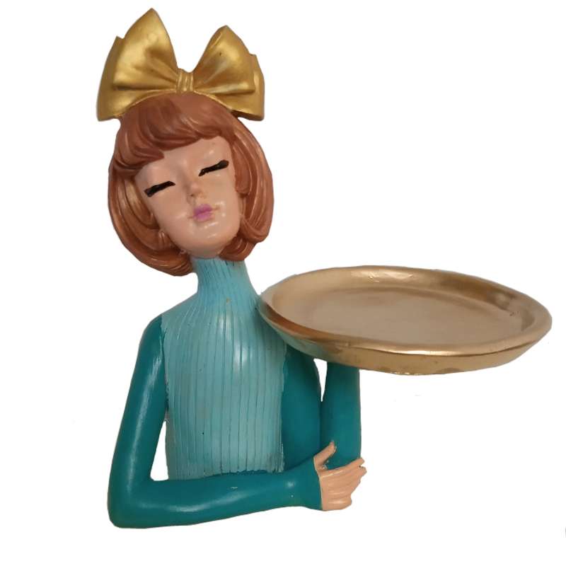 مجسمه مدل دختر سینی بدست