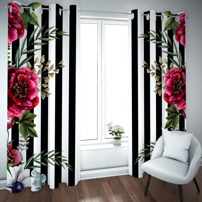 پرده مدل چاپی هازان سایز 300×150 سانتی متر 