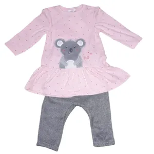 ست تونیک و شلوار نوزادی دخترانه توپومینی طرح کوالا