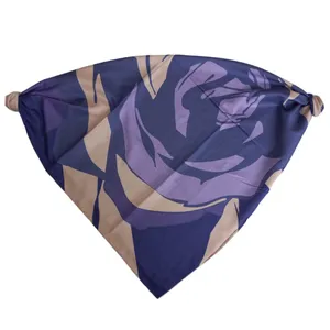 روسری زنانه مدل مینی اسکارف ابریشم توییل حاشیه دست دوز مجلسی مهمانی