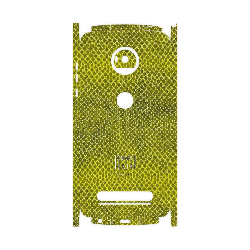 برچسب پوششی ماهوت مدل Yellow Snake Skin-FullSkin مناسب برای گوشی موبایل موتورولا Moto Z2 Play