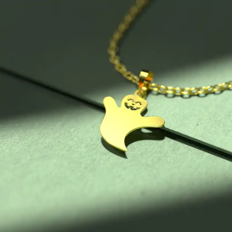 گردنبند طلا 18 عیار زنانه مدوپد مدل هالووین کد G3-1-1244