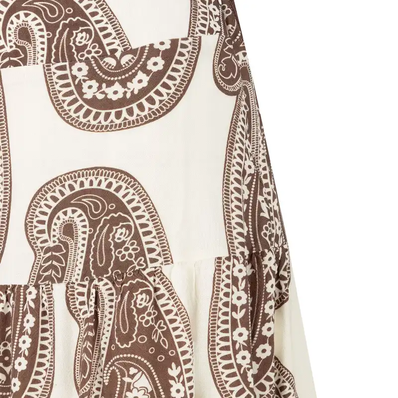 دامن زنانه سرژه مدل 210194 کمردار رنگ قهوه ای