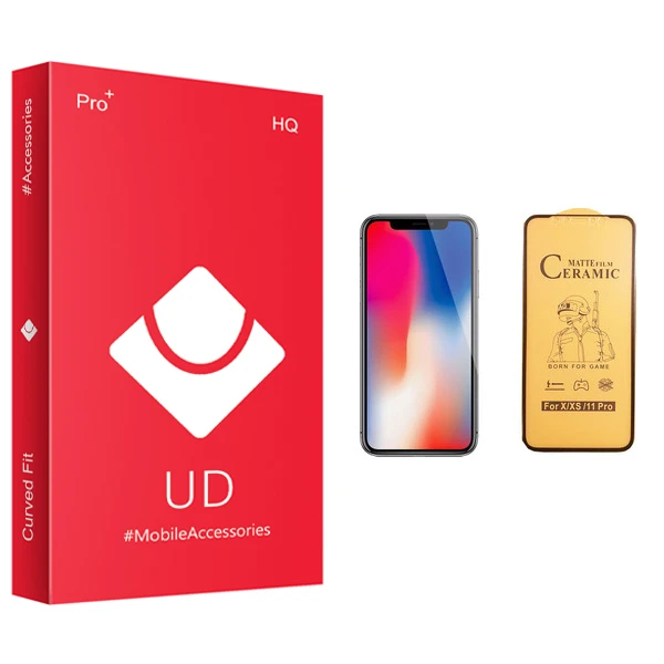 محافظ صفحه نمایش سرامیکی یو دی مدل +PRO مناسب برای گوشی موبایل اپل iPhone X