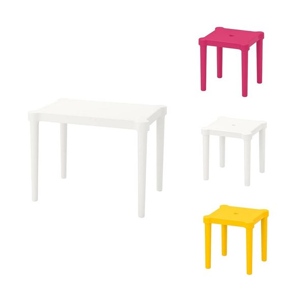 ست میز و صندلی کودک ایکیا مدل UTTER مجموعه 4 عددی