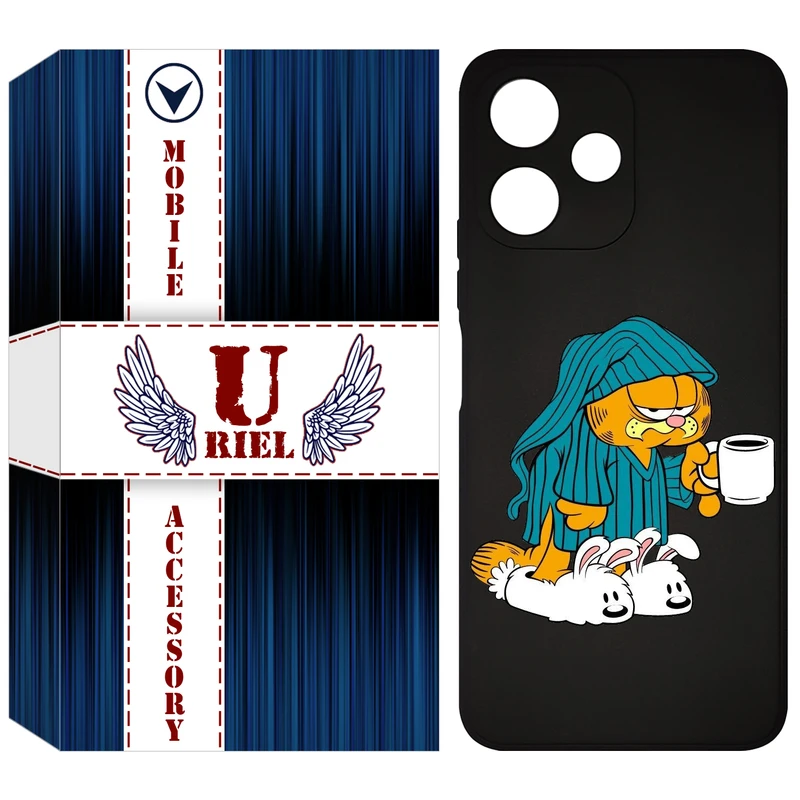 کاور یوریل مدل KSH کد 72 طرح گارفیلد مناسب برای گوشی موبایل شیائومی Redmi 12 5G / Poco M6 Pro 5G