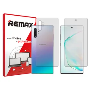 Remix matte screenprotector HyMTT model suitable for Samsung Galaxy Note10 Plus mobile phones along with the back of the phone