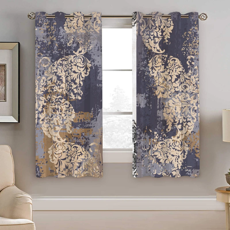 پرده نیروانا طرح سنتی مدل هازان کد 9074 سایز 140×200 سانتی متر