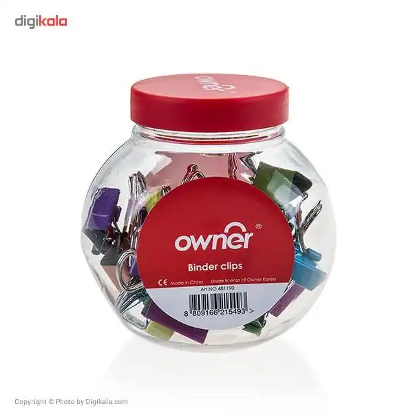 گیره کاغذ مدل رنگارنگ سایز کوچک کد 007 بسته 6 عددی