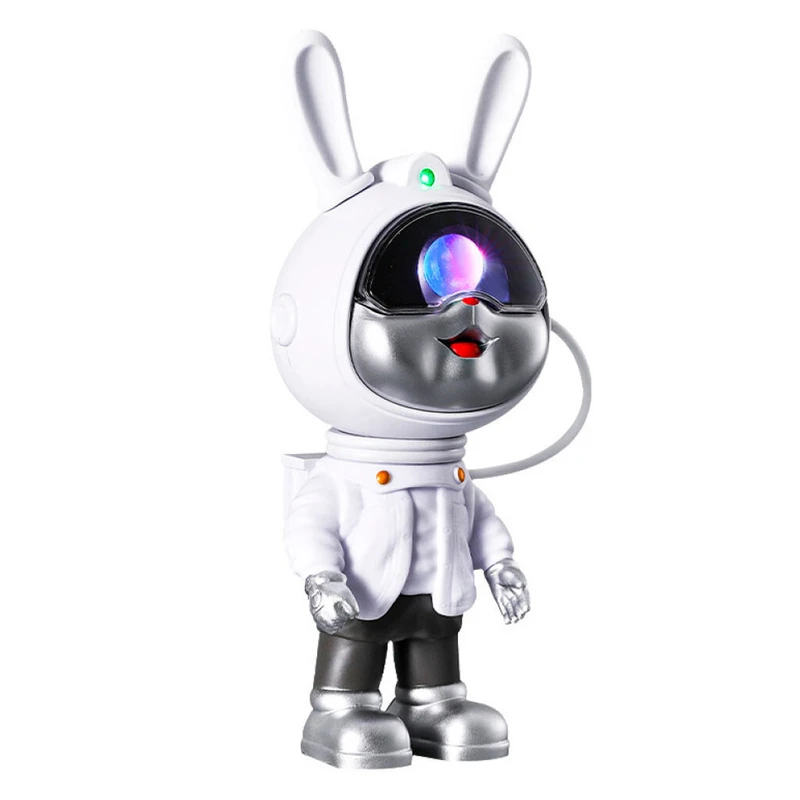 چراغ خواب رومیزی مدل galaxy nightlight projector خرگوش فضانورد با نور کهکشانی