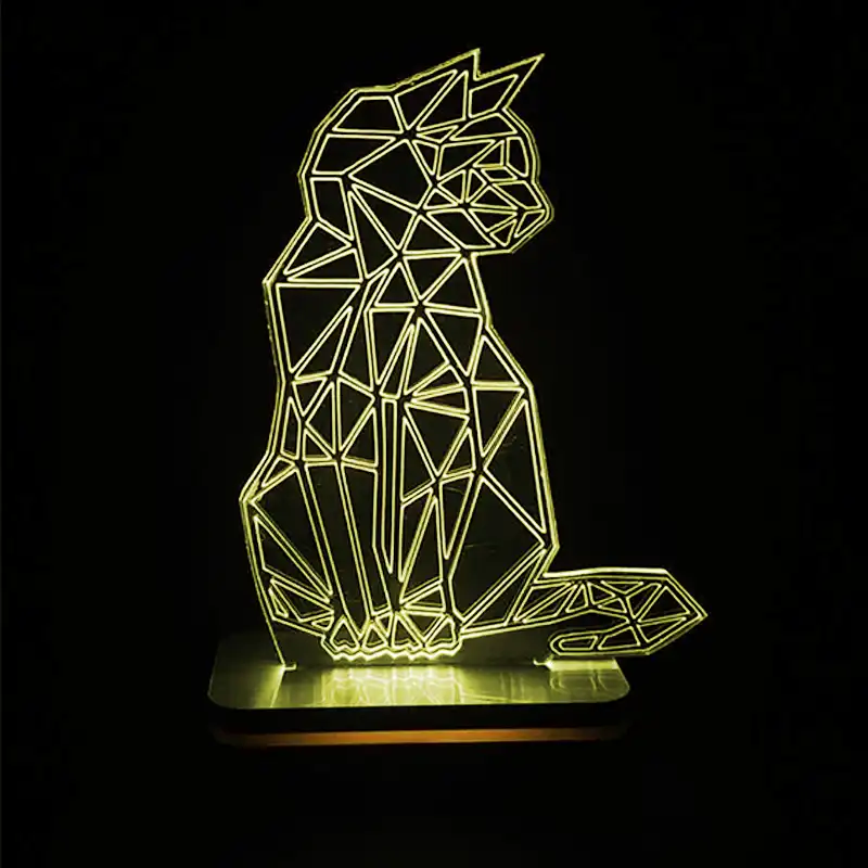 چراغ خواب طرح گربه ایستاده مدل کلید دار