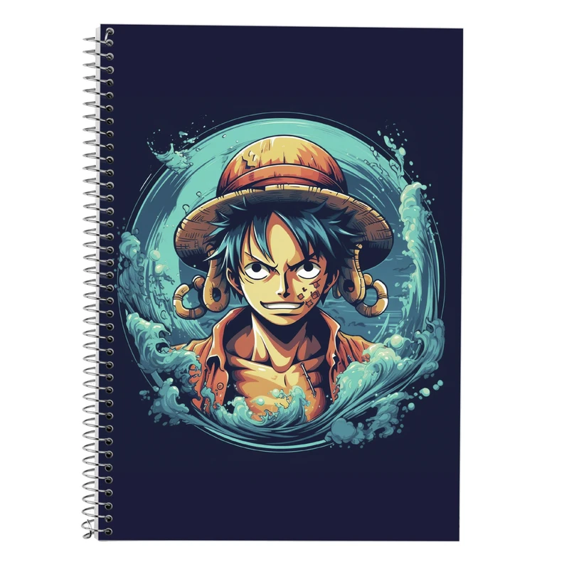 دفتر زبان 50 برگ مدوپد مدل دوخط طرح وان پیس One Piece کد DF10722