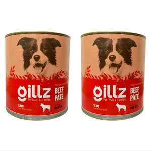 کنسرو غذای سگ گیلز مدل پته گوشت خالص گاو وزن 800 گرم بسته 2 عددی