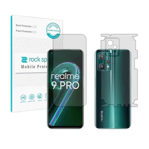 Rockspace HyGEL clear screen protector suitable for Realme 9 Pro mobile phone along with the back protector and lens