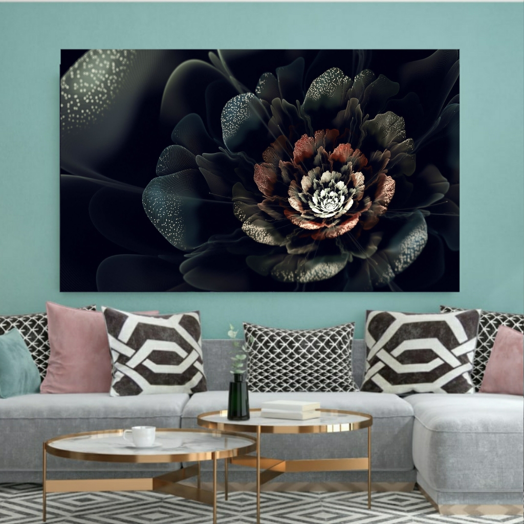 پوستر دیواری طرح گل مدرن مدل SDP102