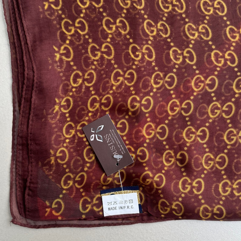 روسری زنانه مدل حریر ابرشیم زنجیری وارداتی مهمانی مجلسی کد ۱