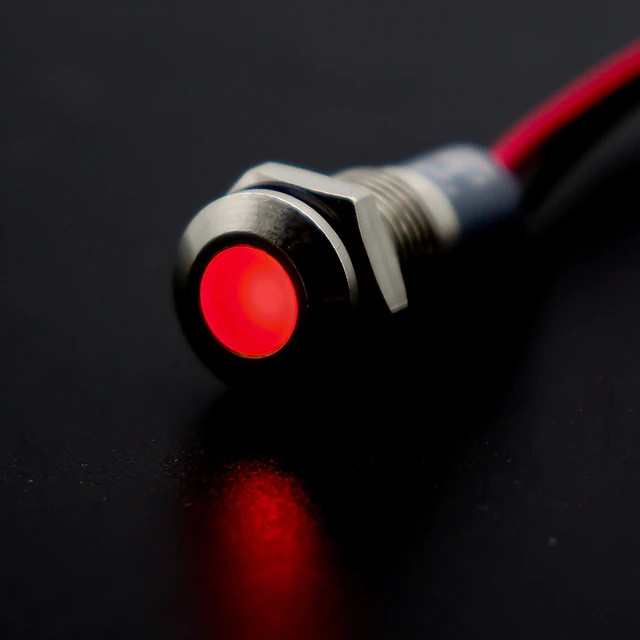 چراغ سیگنال مدل 9V-24V RED 12mm چراغ سیگنال مدل 9V-24V RED 12mm