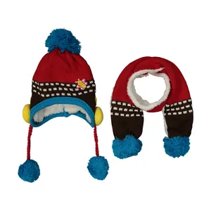 ست کلاه و شال گردن بافتنی بچگانه کیکی رایکی مدل KBB9334-016