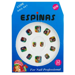 ناخن مصنوعی بچگانه اسپیناس مدل BC909 بسته 12 عددی