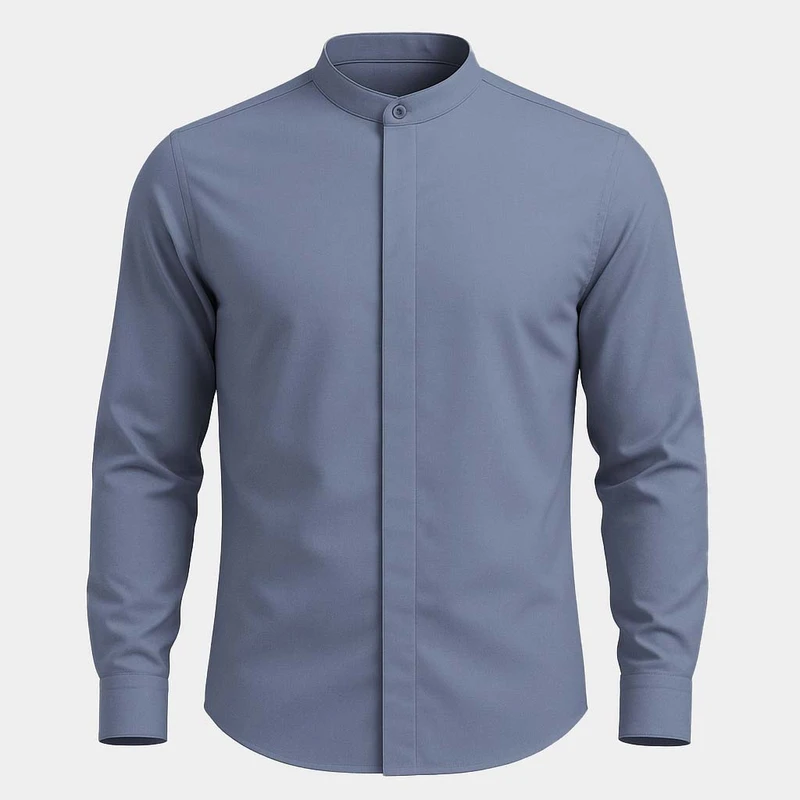 پیراهن آستین بلند یقه ایستاده مردانه ابراف مدل سهند کد FIL
