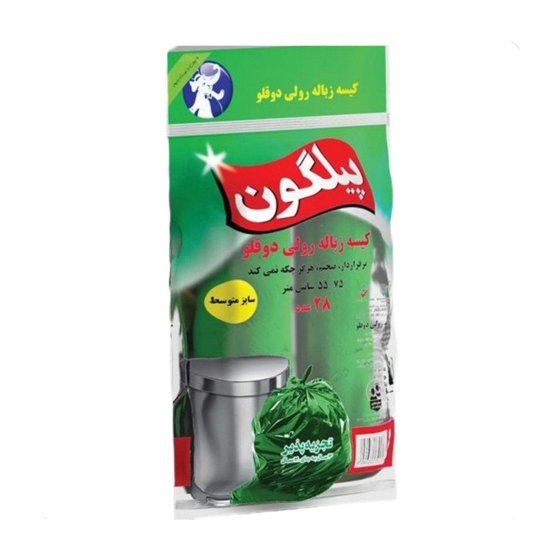 کیسه زباله پیلگون مدل A55 بسته 28 عددی