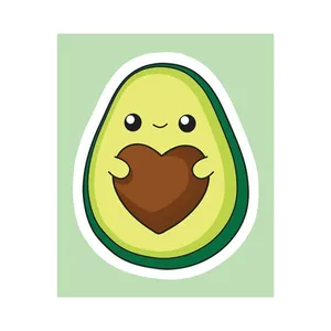 استیکر لپتاپ مدل آووکادو