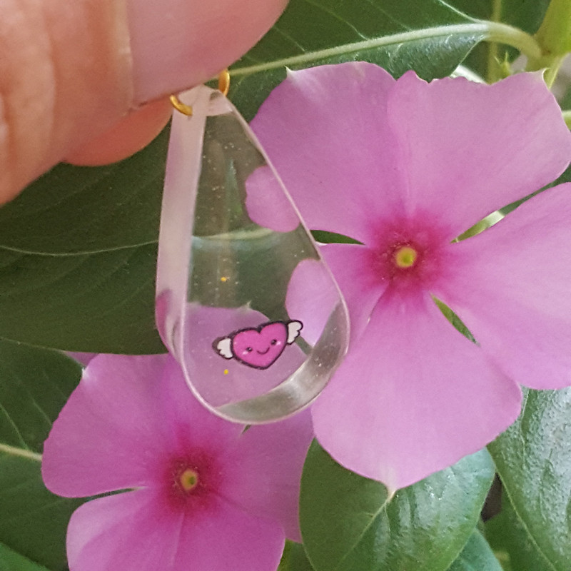 گردنبند دخترانه مدل قطره وقلب خوشحال گردنبند دخترانه مدل قطره وقلب خوشحال