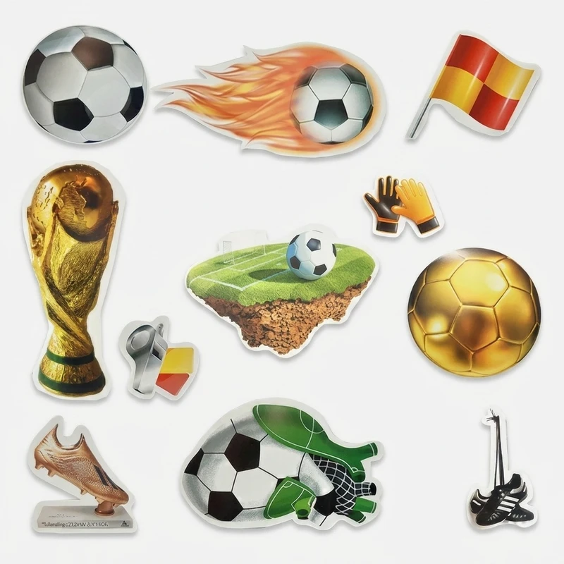ریسه تزئینی توپ فوتبال آویز سقفی کد FootballSaghfiAviz1 بسته 11 عددی