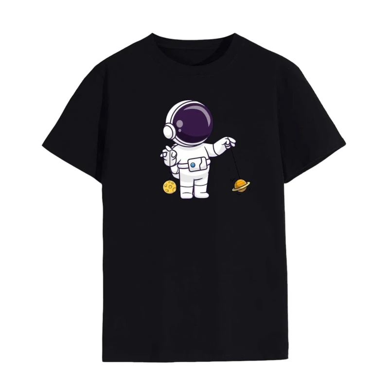 تی شرت لانگ آستین کوتاه زنانه مدل فضانورد کد 2