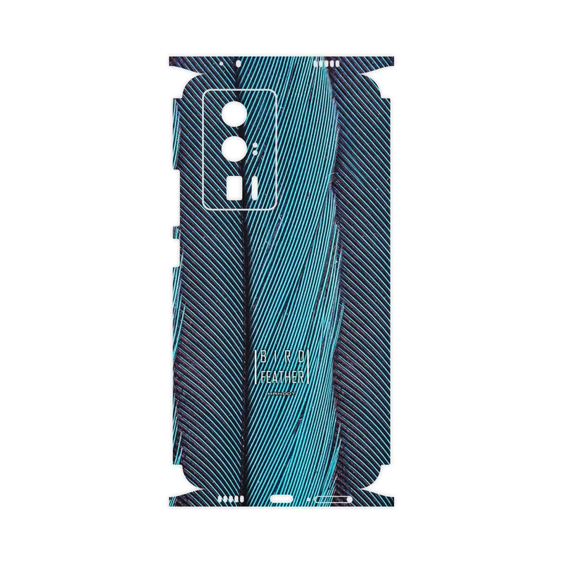 برچسب پوششی ماهوت مدل Turquoise feathers-FullSkin مناسب برای گوشی موبایل شیائومی Poco F5 Pro