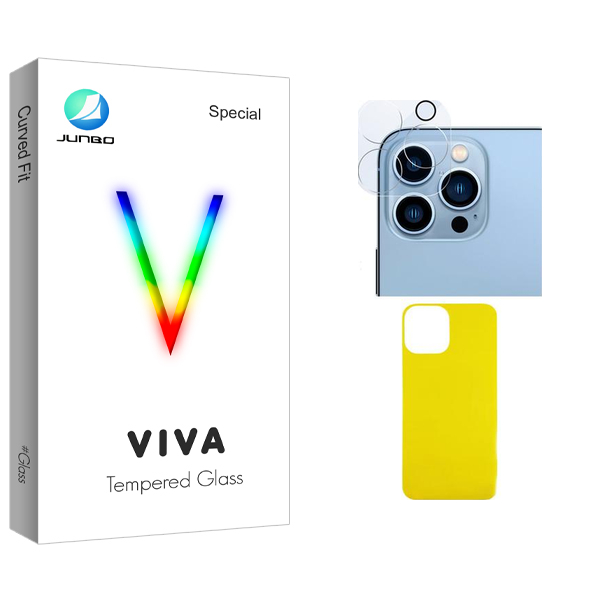 محافظ پشت گوشی جانبو مدل Viva Glass FLL مناسب برای گوشی موبایل اپل iPhone 12 Pro  به همراه محافظ لنز دوربین