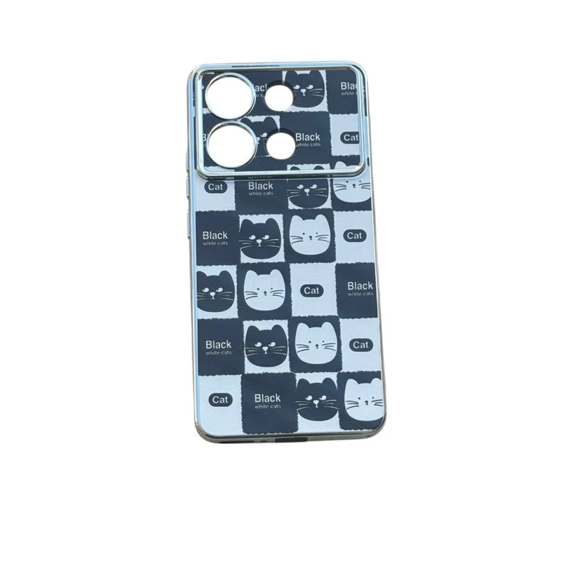 کاور طرح گربه سیاه و سفید کد Cat54 مناسب برای گوشی موبایل شیائومی Redmi note 13 pro 4 G