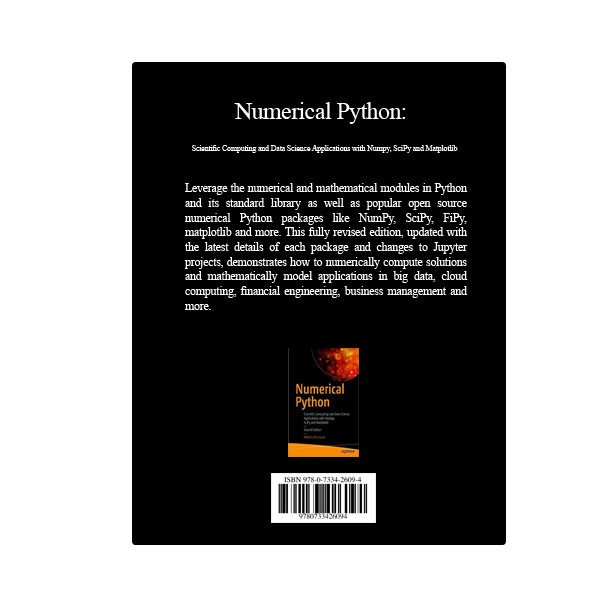 قیمت و خرید کتاب Numerical Python اثر Robert Johansson انتشارات نبض دانش