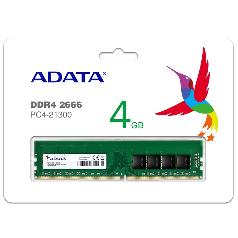 رم دسکتاپ DDR4 تک کاناله 2666 مگاهرتز CL19 ای دیتا مدل AD4U2666W4G19-B ظرفیت 4 گیگابایت