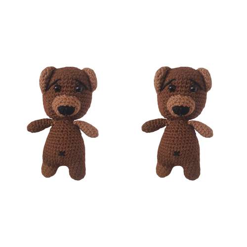 عروسک بافتنی مدل خرس مجموعه دو عددی