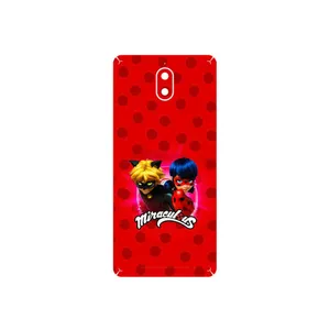 MAHOOT Ladybug and Cat Noir Cover Sticker for Nokia 3.1
