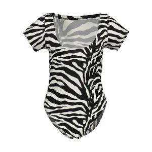 بادی زنانه مدل Zebra