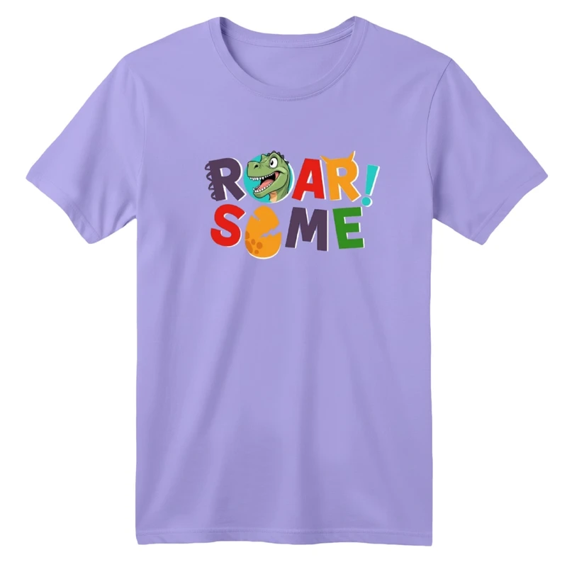 تی‌شرت آستین کوتاه لانگ یقه گرد بچگانه مدل تخم دایناسور