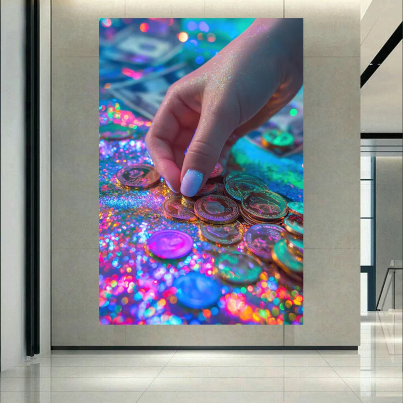 پوستر طرح ساده ناخن مدل هلوگرامی کد AR303333