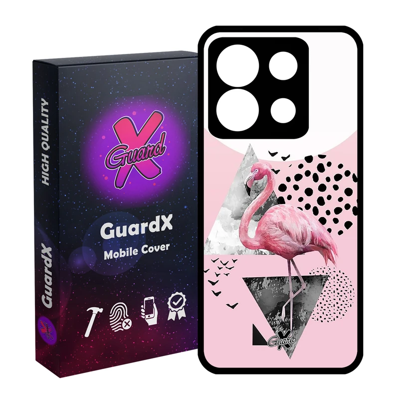 کاور گارد ایکس طرح Flamingo مدل Glass10066 مناسب برای گوشی موبایل شیائومی Redmi Note 13 5G